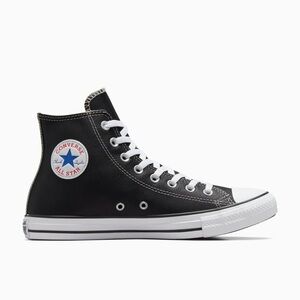 Converse Chuck Taylor All Star Leather High Top Black Sneakers